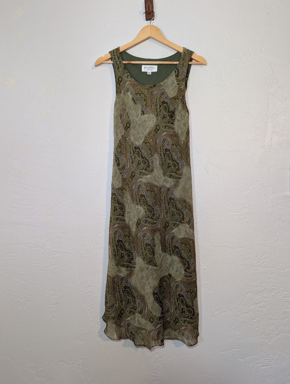 Vintage Green Whimsical Fairy Mystical Goblincore Nature Earthy Midi Dress